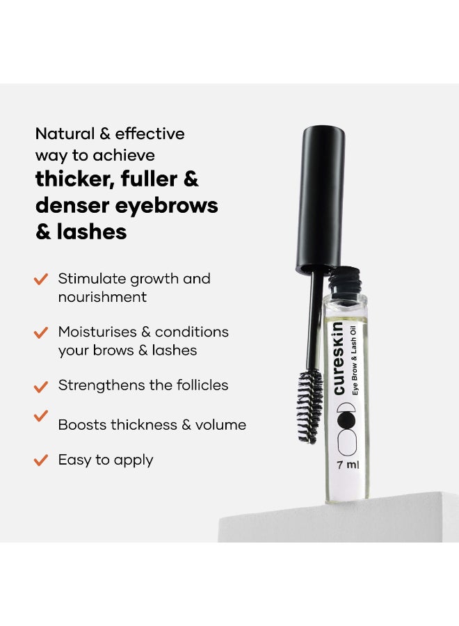 Cureskin Eye Brow & Lash Oil | Nourishes and Strengthens (7 ml) | Eyelash Growth Serum | Lash Serum for Eyelash Growth - Image 3